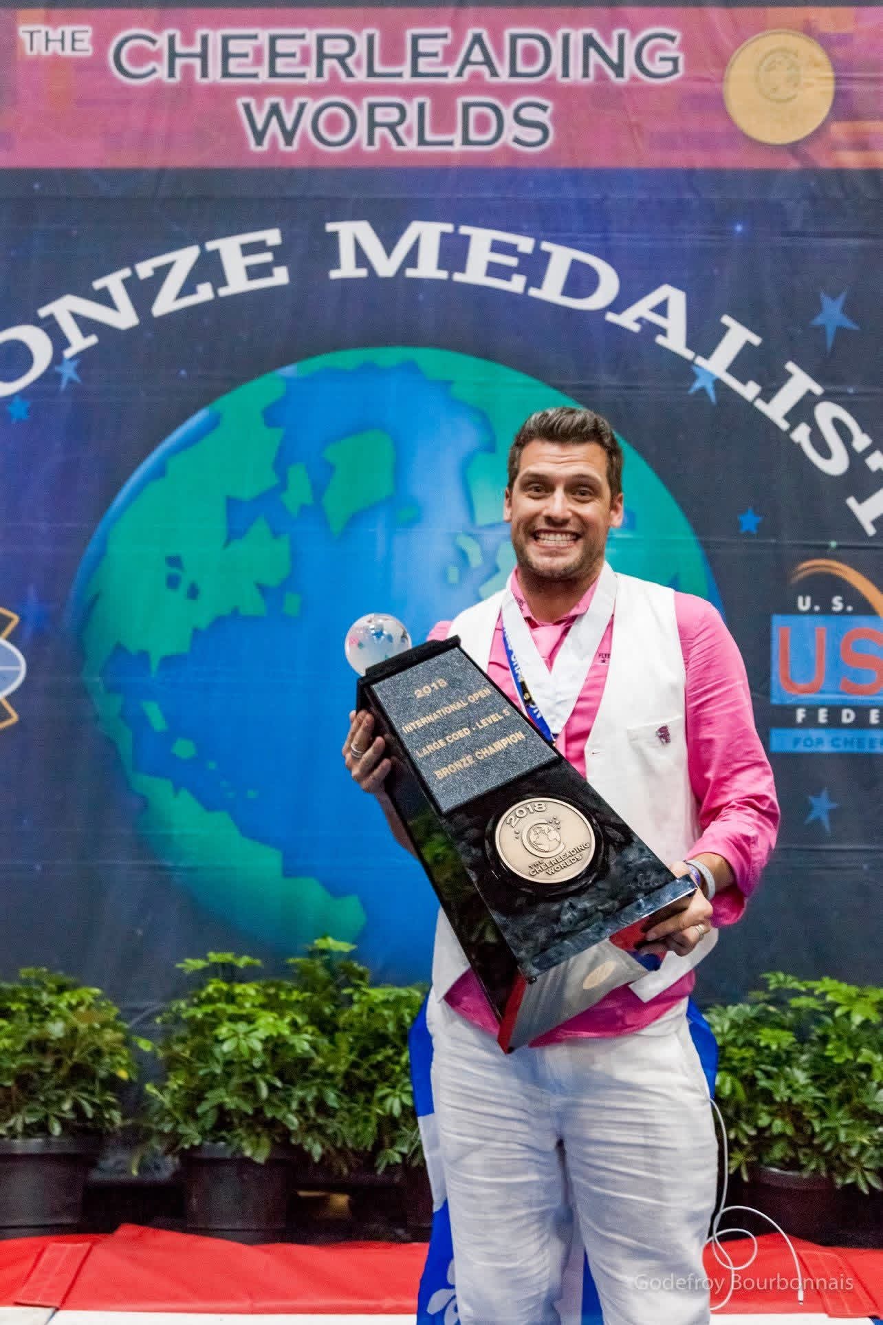Charles with a Worlds award