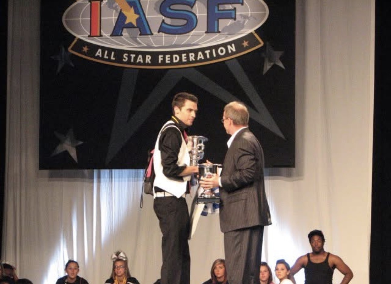 Charles receiving an IASF award